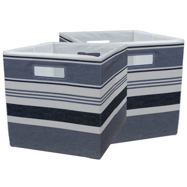 Better Homes & Gardens 12.75 Fabric Cube Storage Bin, Gray